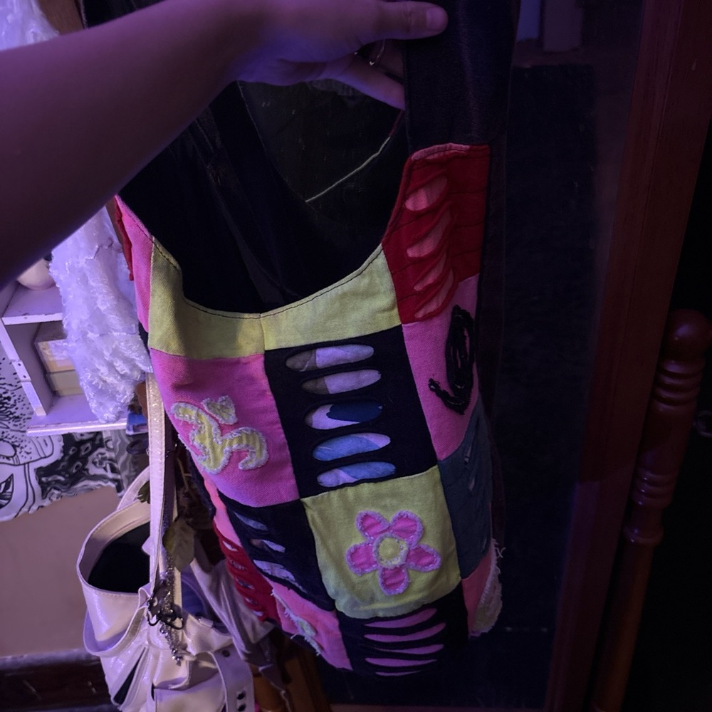 Hippie Laundry Multicolor Patchwork Shoulder Bag … - image 1